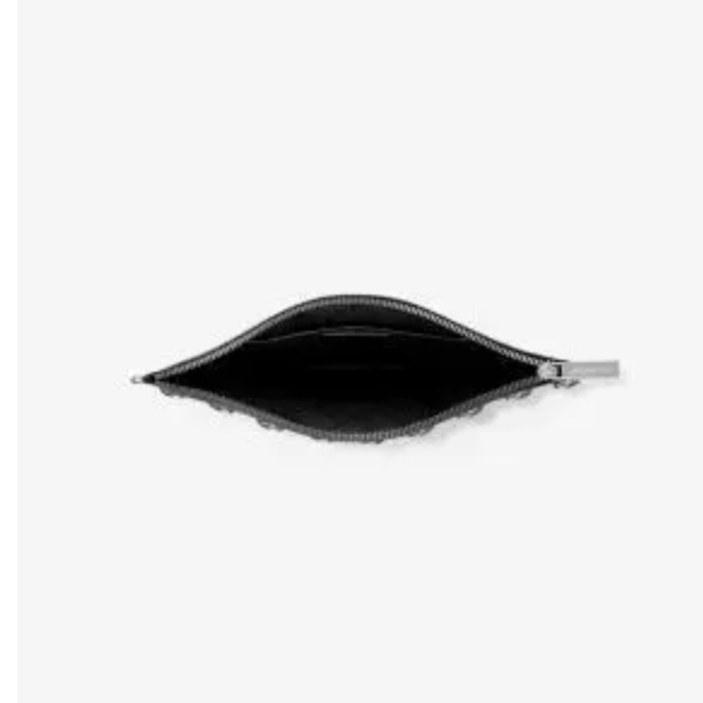 Michael Kors Jetset Studded Pouch NWT - Black 10”w x 5.5h - Picture 2 of 4